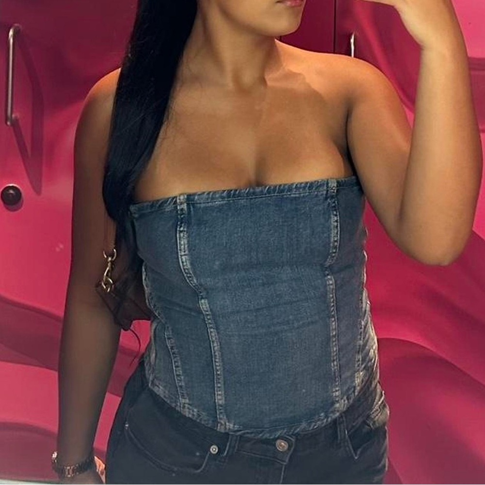 Zara Denim Tube Top